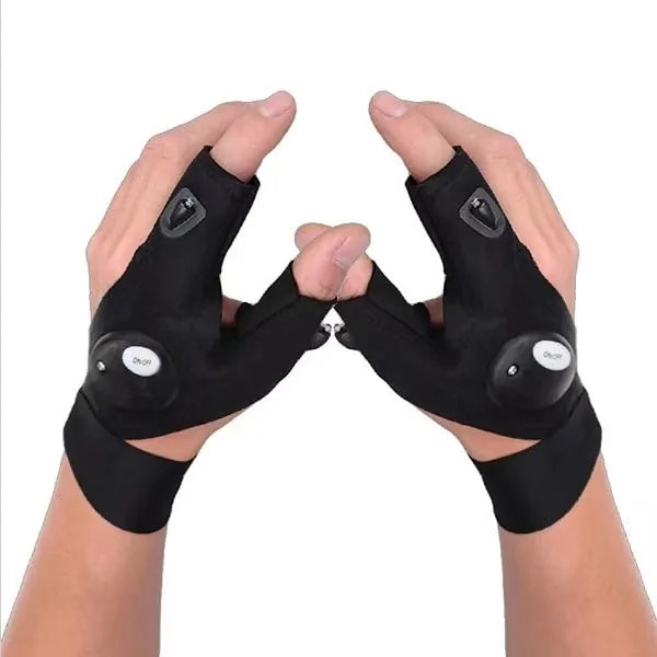 Flashlight Fingerless Glove